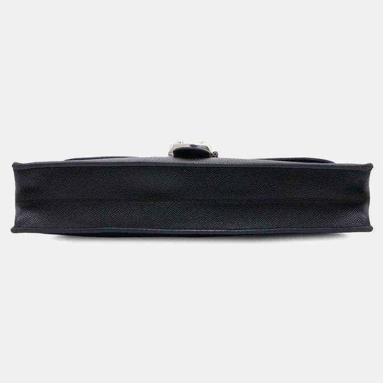 Pre Owned Hermes Black Epsom Sac Depeche 27 Handbag