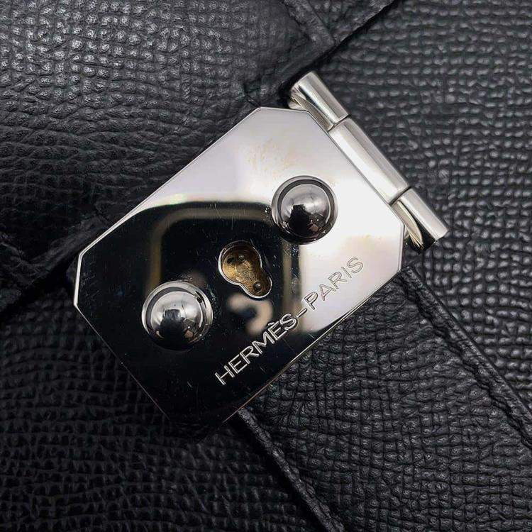 Pre Owned Hermes Black Epsom Sac Depeche 27 Handbag