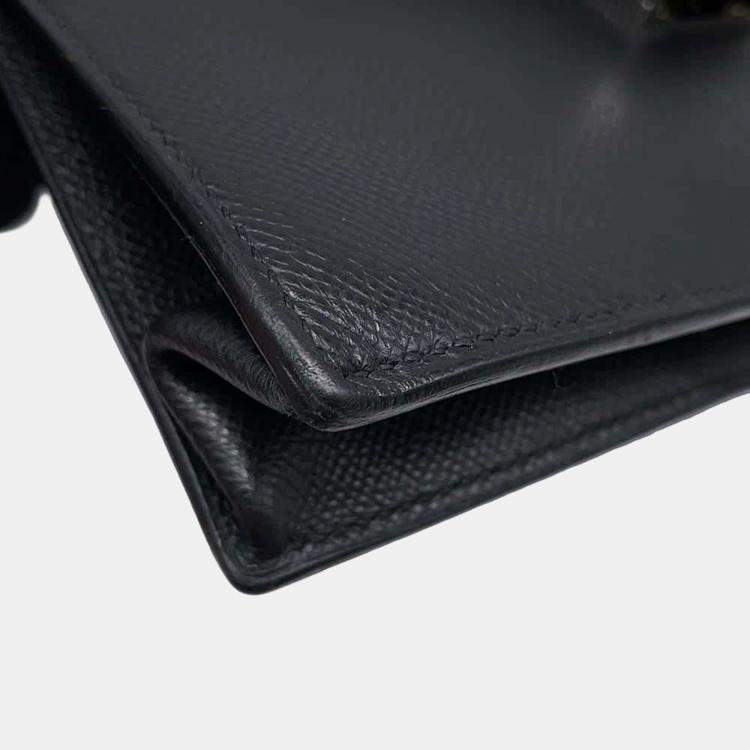 Pre Owned Hermes Black Epsom Sac Depeche 27 Handbag