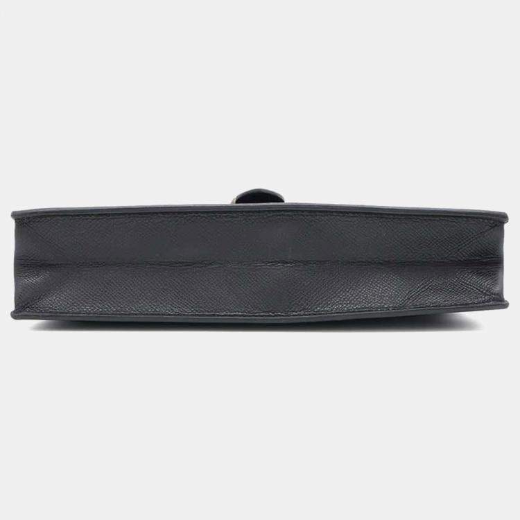 Pre Owned Hermes Black Epsom Leather Sac a Depeches 27 Briefcase Bag