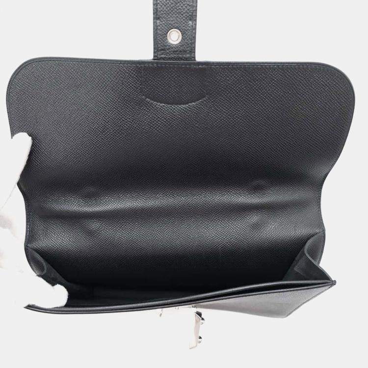 Pre Owned Hermes Black Epsom Leather Sac a Depeches 27 Briefcase Bag