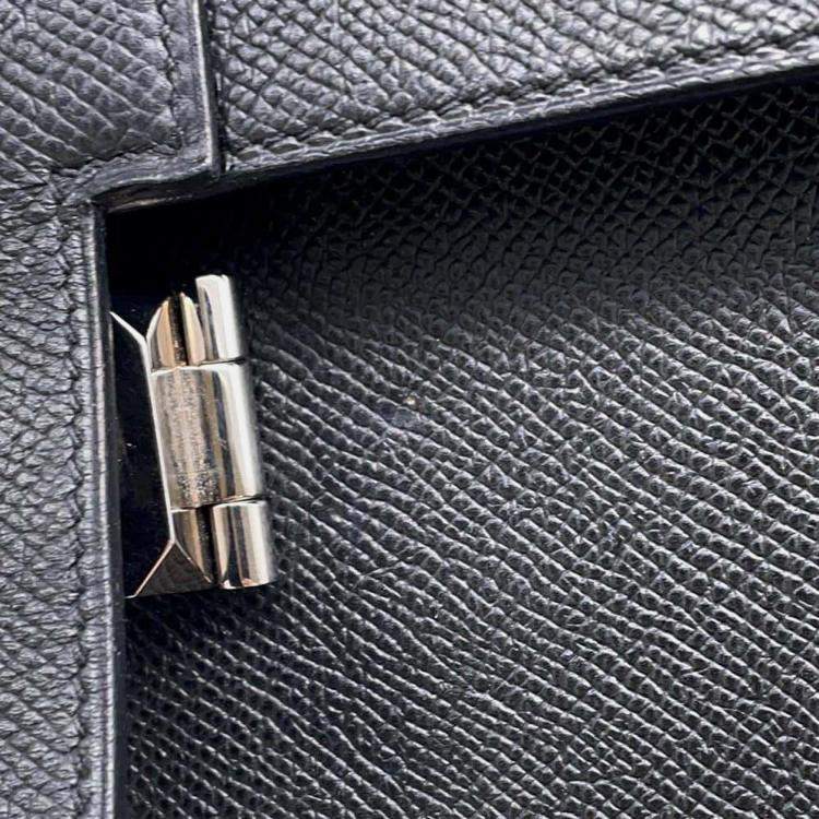 Pre Owned Hermes Black Epsom Leather Sac a Depeches 27 Briefcase Bag
