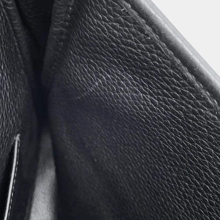 Pre Owned Hermes Black Taurillon Clemence Victoria Messenger Bag