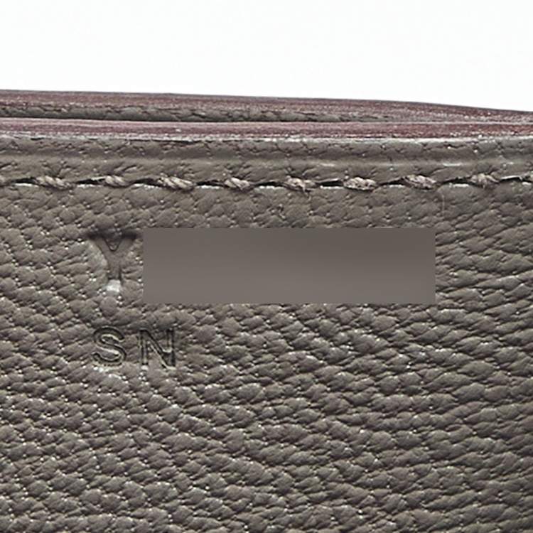 Pre Owned Hermès Etain Epsom Leather Kelly Depeches 36 Briefcase