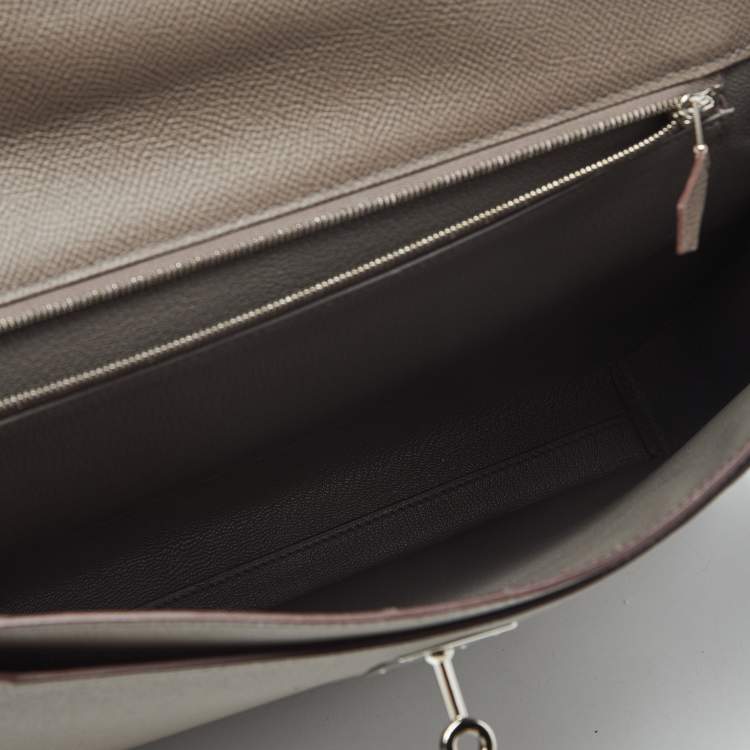Pre Owned Hermès Etain Epsom Leather Kelly Depeches 36 Briefcase