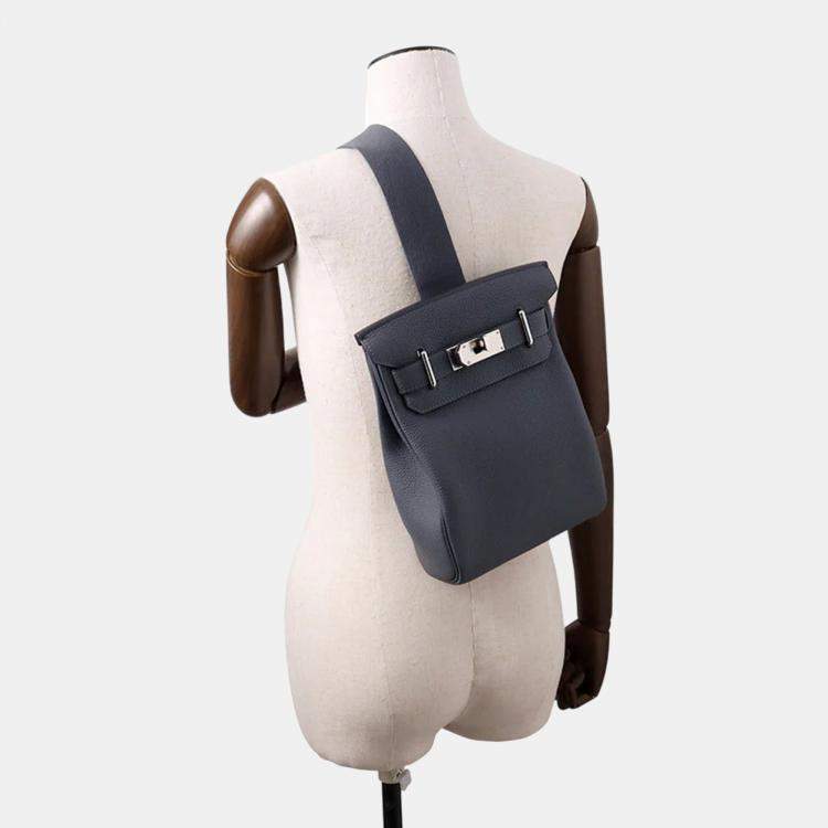 Pre Owned Hermes Akkad PM Grimist Togo Leather Shoulder Bag