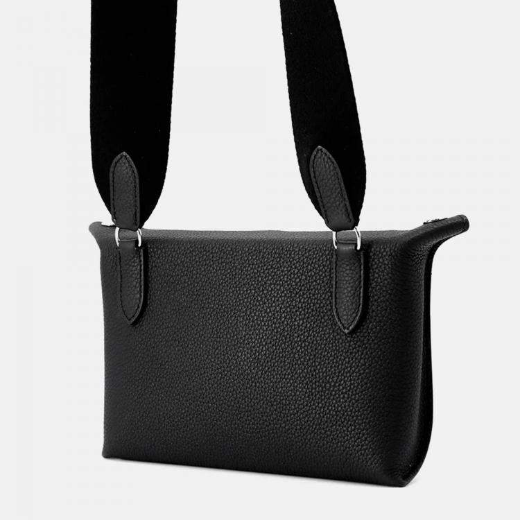 Pre Owned Hermes Videpoches Black Togo Leather