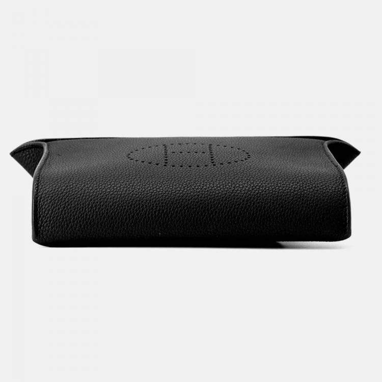 Pre Owned Hermes Videpoches Black Togo Leather