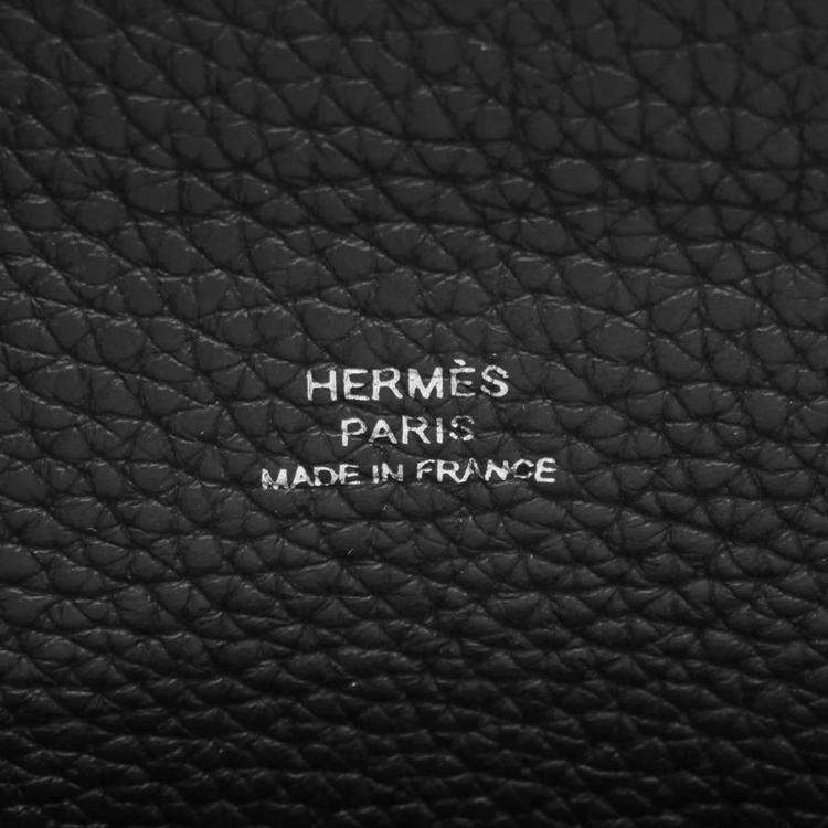 Pre Owned Hermes Videpoches Black Togo Leather