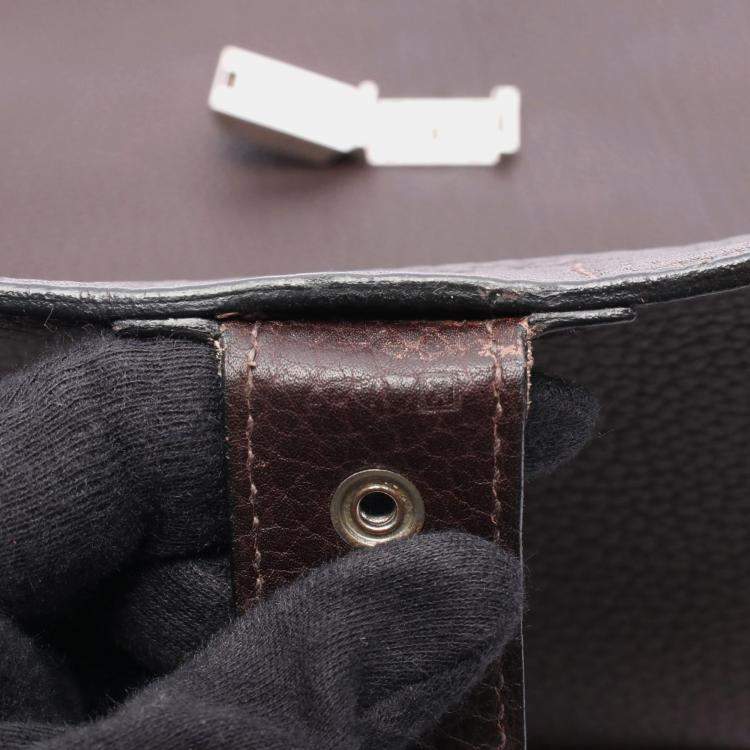 مملوكة مسبقًا Hermes Sac Adepeche 41  Brown  Fjord Leather Business Hand Bag