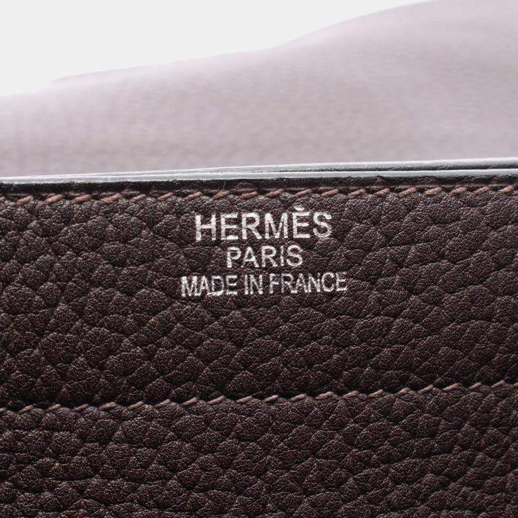 مملوكة مسبقًا Hermes Sac Adepeche 41  Brown  Fjord Leather Business Hand Bag