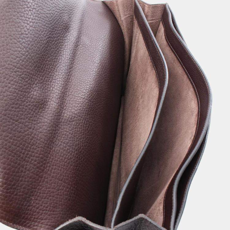 مملوكة مسبقًا Hermes Sac Adepeche 41  Brown  Fjord Leather Business Hand Bag