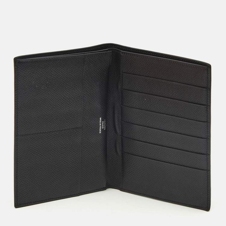 Pre Owned Hermes Noir Epsom Leather Bifold Wallet