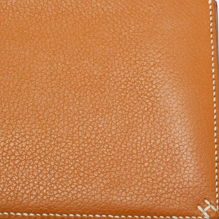 Pre Owned Hermès Toffee Evercolor Leather H Sellier Bifold Wallet
