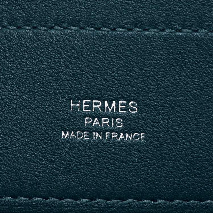 Pre Owned Hermes Bleu Thalassa Swift Leather Mini Aline Bag