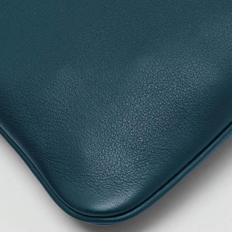 Pre Owned Hermes Bleu Thalassa Swift Leather Mini Aline Bag