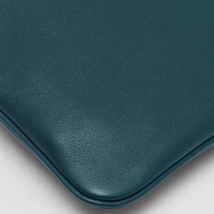 Pre Owned Hermes Bleu Thalassa Swift Leather Mini Aline Bag