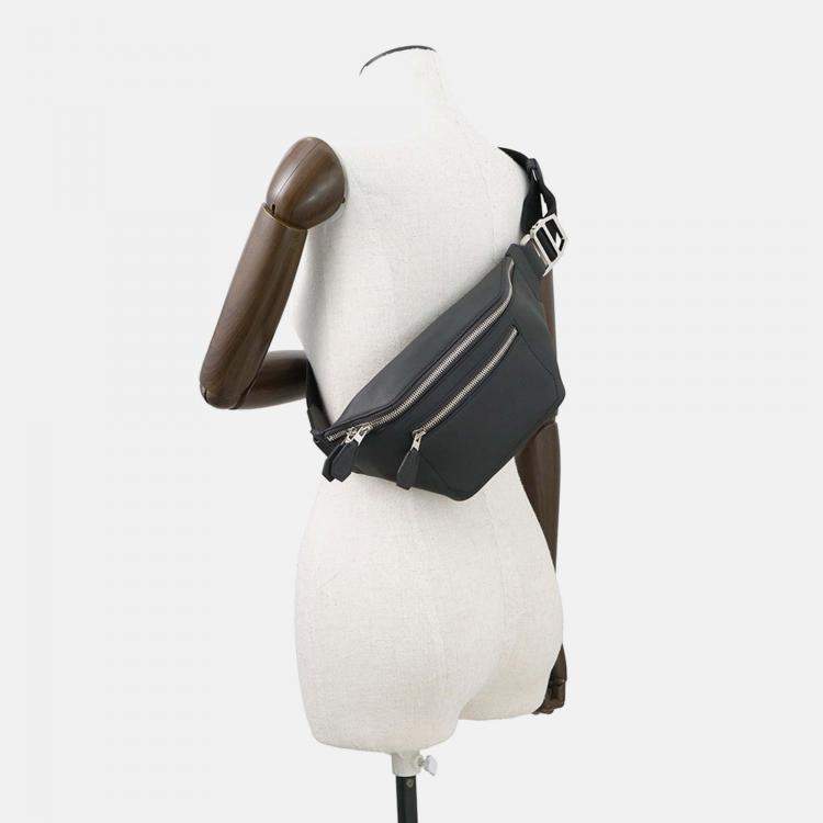 Pre Owned Hermes City Slide Cloth Plomb Evercolor Size PM