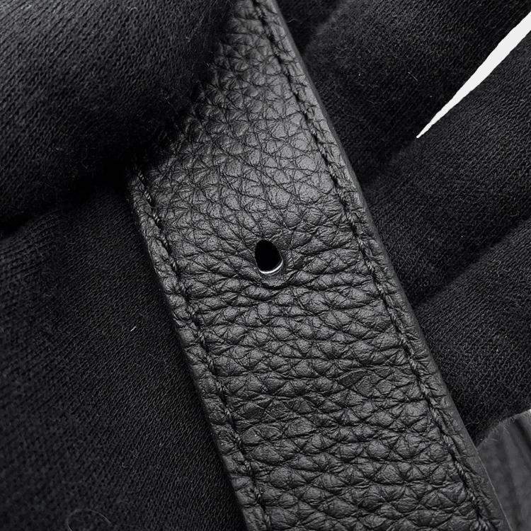 Pre Owned Hermes Steve Light Junior Black Togo Leather Bag