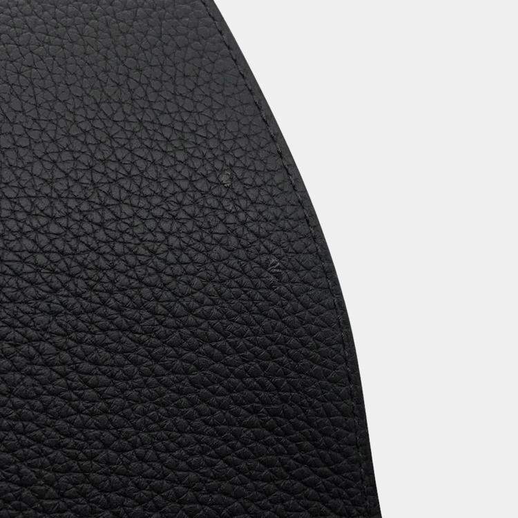 Pre Owned Hermes Steve Light Junior Black Togo Leather Bag