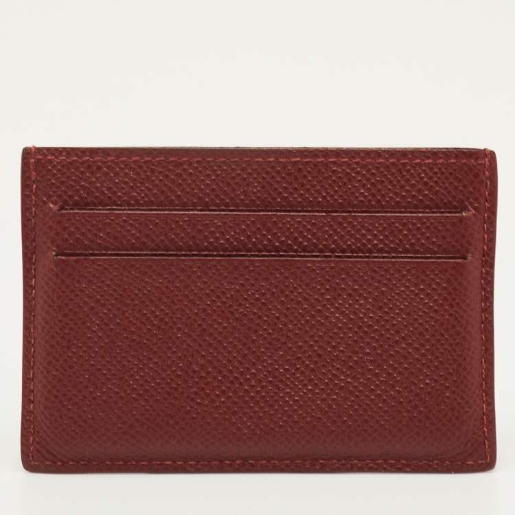 Pre Owned Hermes Sienna Epsom Leather Citizen Twill Card Holder