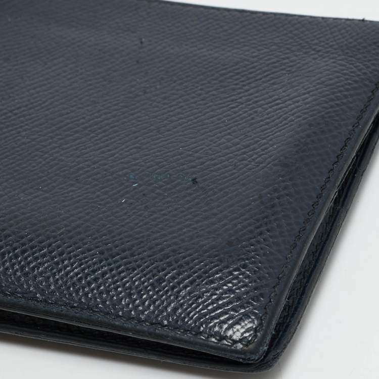 Pre Owned Hermes MC² Copernic Bleu Nuit Epsom Leather Bifold Wallet 