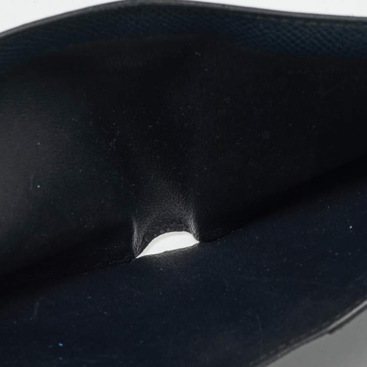 Pre Owned Hermes MC² Copernic Bleu Nuit Epsom Leather Bifold Wallet 