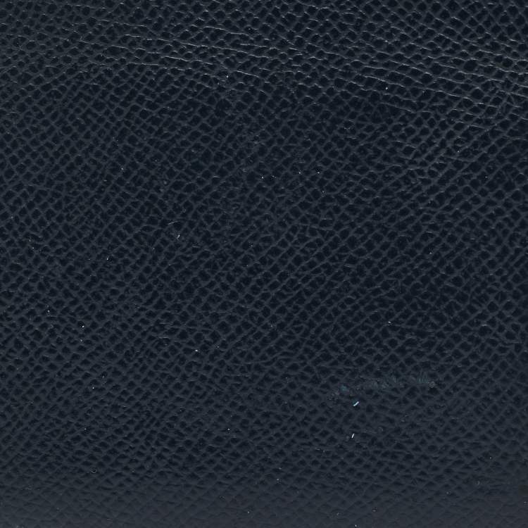 Pre Owned Hermes MC² Copernic Bleu Nuit Epsom Leather Bifold Wallet 