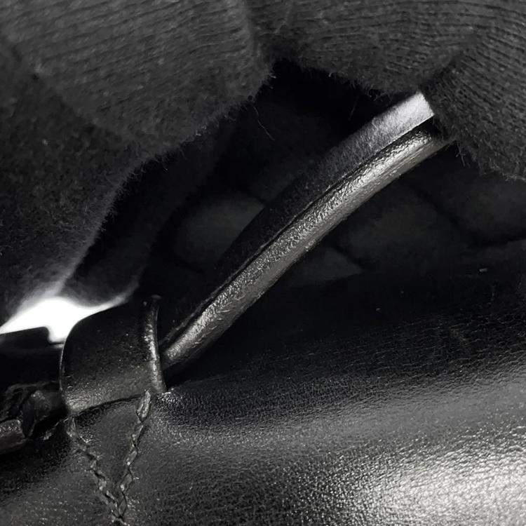 Pre Owned Hermes Sac A Depeches Black Box Calf Leather Size 41