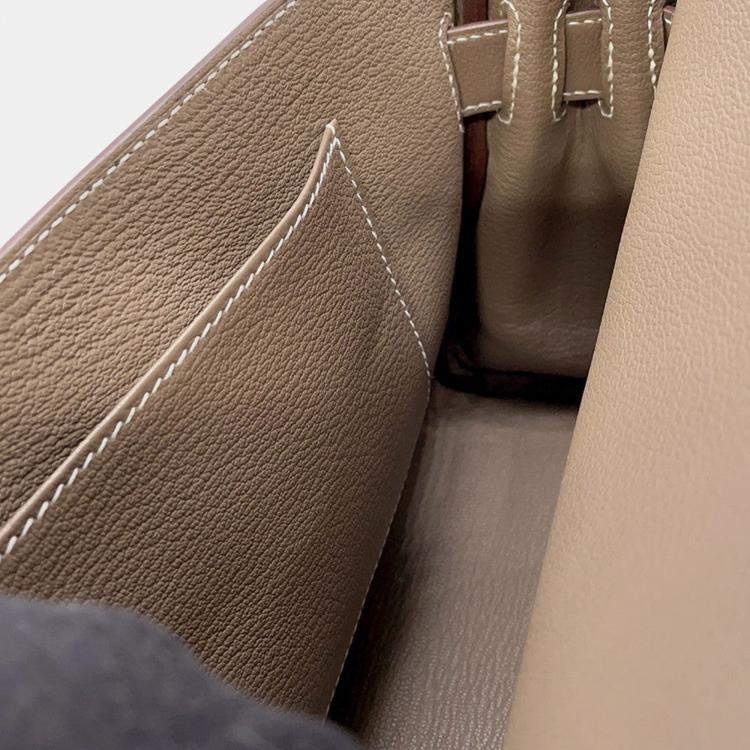 Pre Owned Hermes Kelly Messenger Etoupe Evercolor Size PM