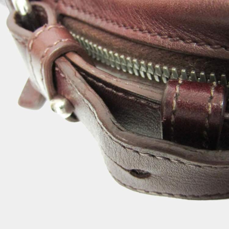 Pre Owned Hermes 2-Way Business Bag Leather Briefcase Shoulder Bag Brown