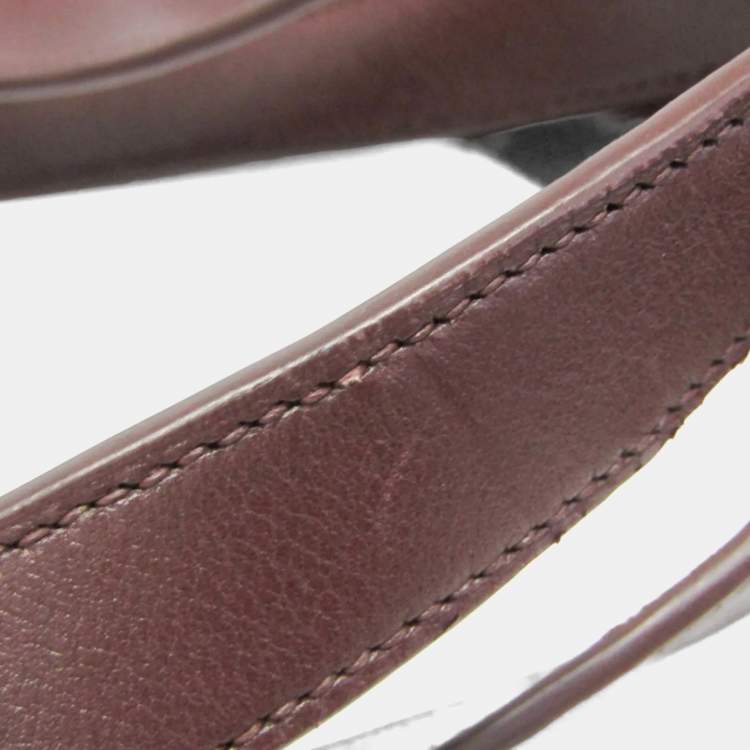 Pre Owned Hermes 2-Way Business Bag Leather Briefcase Shoulder Bag Brown