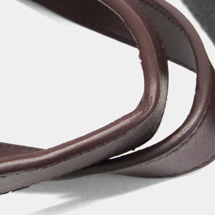 Pre Owned Hermes 2-Way Business Bag Leather Briefcase Shoulder Bag Brown