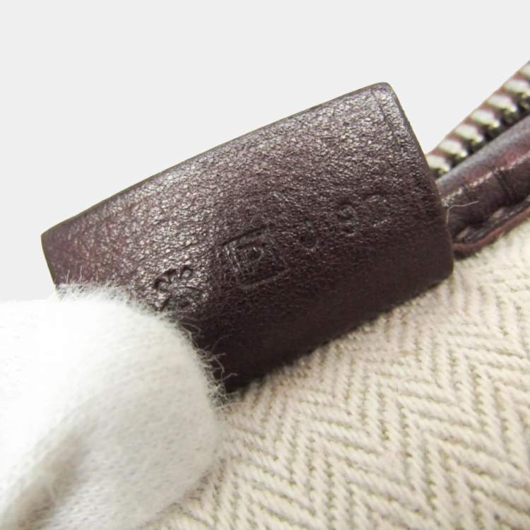 Pre Owned Hermes 2-Way Business Bag Leather Briefcase Shoulder Bag Brown