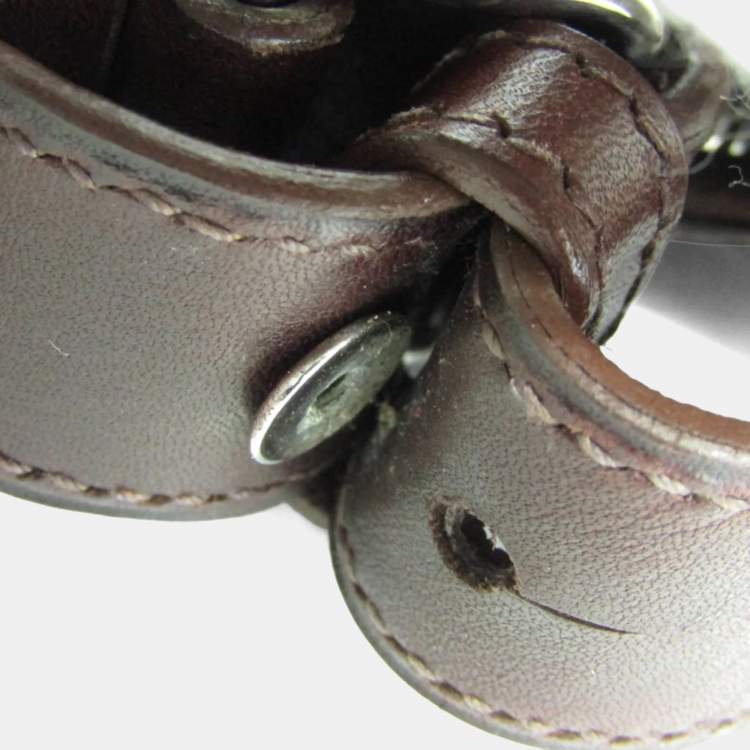 Pre Owned Hermes 2-Way Business Bag Leather Briefcase Shoulder Bag Brown