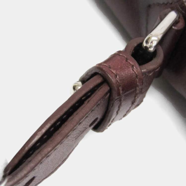 Pre Owned Hermes 2-Way Business Bag Leather Briefcase Shoulder Bag Brown