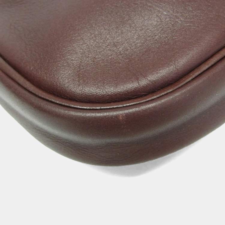 Pre Owned Hermes 2-Way Business Bag Leather Briefcase Shoulder Bag Brown