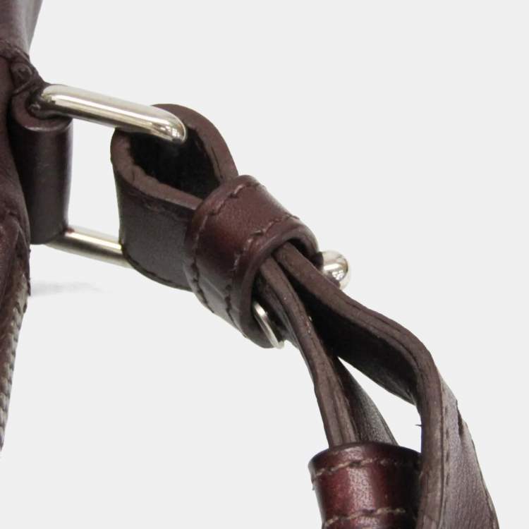 Pre Owned Hermes 2-Way Business Bag Leather Briefcase Shoulder Bag Brown