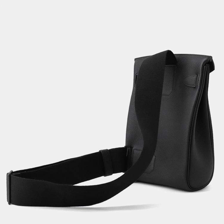 Pre Owned Hermes Kelly Akkad Black Togo Leather Size Pm