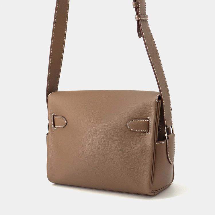 Pre Owned Hermes Kelly Messenger Etoupe Evercolor Size Pm