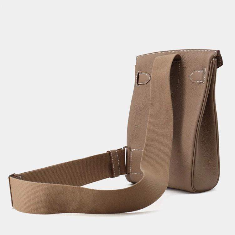 Pre Owned Hermes Kelly Akkad Etoupe Togo Leather Size Pm