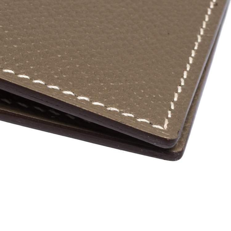 Pre Owned Hermes Sauge Epsom Leather MC² Euclide Card Holder