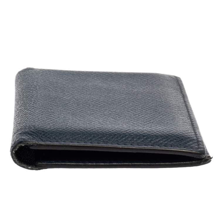 Pre Owned Hermes Blue De Malte Euclide Epsom MC2 Card Holder