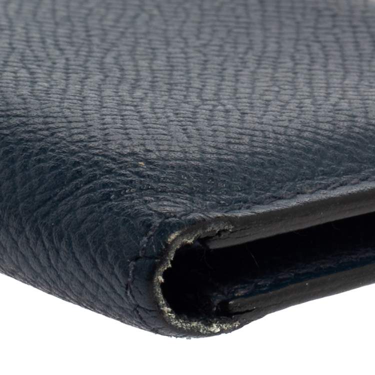 Pre Owned Hermes Blue De Malte Euclide Epsom MC2 Card Holder