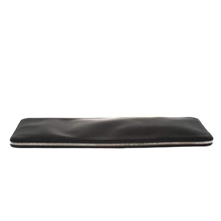 Pre Owned Hermes Black Vache Liegee Leather Travel Tie Case