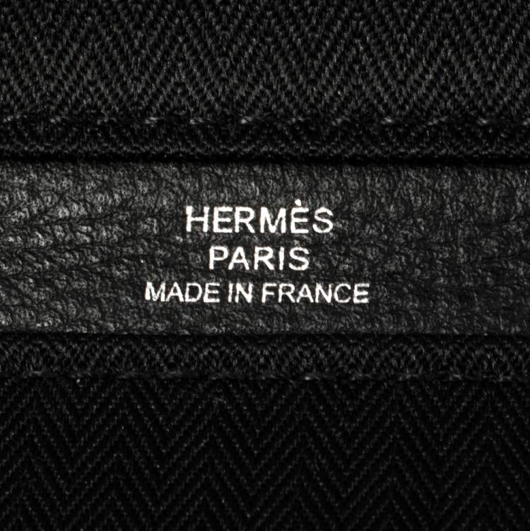 Pre Owned Hermes Black Vache Liegee Leather Travel Tie Case