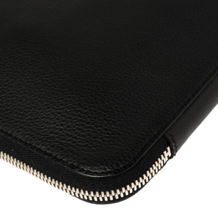 Pre Owned Hermes Black Vache Liegee Leather Travel Tie Case