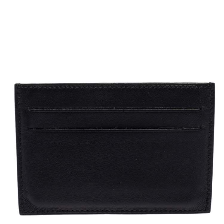 Pre Owned Hermés Noir Swift Leather Citizen Twill Card Holder