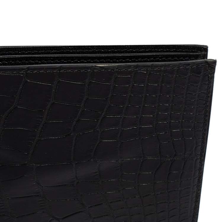 مملوكة مسبقًا Hermes Black Alligator MC² Copernic Wallet 