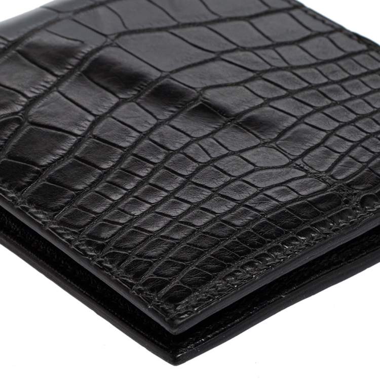 مملوكة مسبقًا Hermes Black Alligator MC² Copernic Wallet 